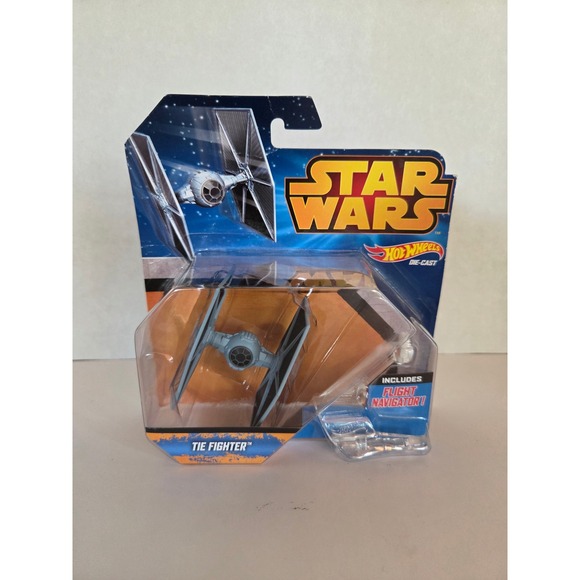 Star Wars Hot Wheels TIE Fighter Die-Cast Vehicle with Flight Navigator - Picture 1 of 2
